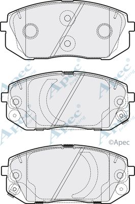 APEC BRAKING Bremžu uzliku kompl., Disku bremzes PAD1860